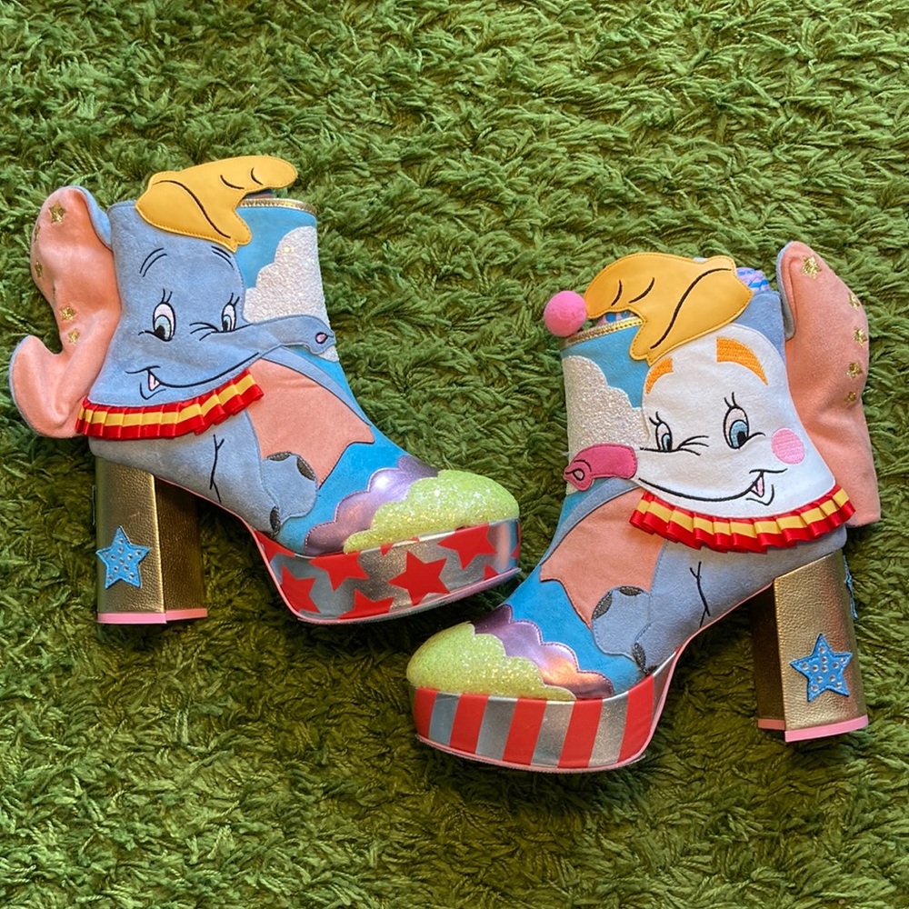 RARE Irregular Choice Sweet Little Dumbo Boots Sz40